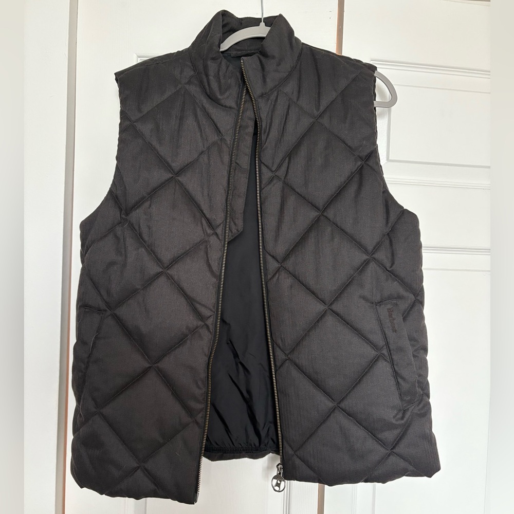 Barbour Black Quilted Vest Men’s size M